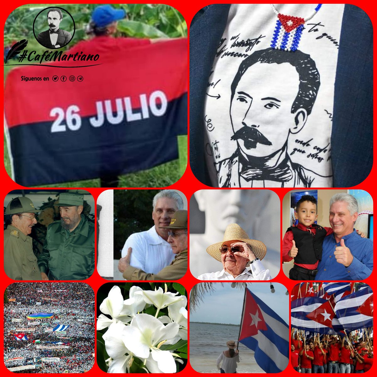 cafemartiano's tweet photo. Buenos días 🇨🇺 #CaféMartiano 
7/7/1894 expresó el Maestro:

✍️“...la revolución de Cuba, corona y garantía de la de nuestra América, hallará a su hora abiertos grandes surcos. No caerá en la mar. La amará un continente”.

A 19 días del #71Moncada
#VivaCubaLibre https://t.co/emWZNnpLRE