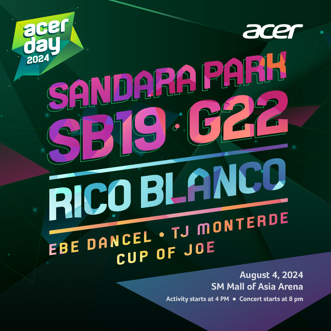 #AcerDay2024 Concert is about to blast away! Acer’s brand ambassadors &amp; the biggest OPM artists will ignite the stage at the SM MOA Arena on Aug. 4, 2024!

Join the #AcerU2024 Campus Bus &amp; our social media missions to get tix! 

Stay tuned for more details! #AImLimitless 🧑‍🚀