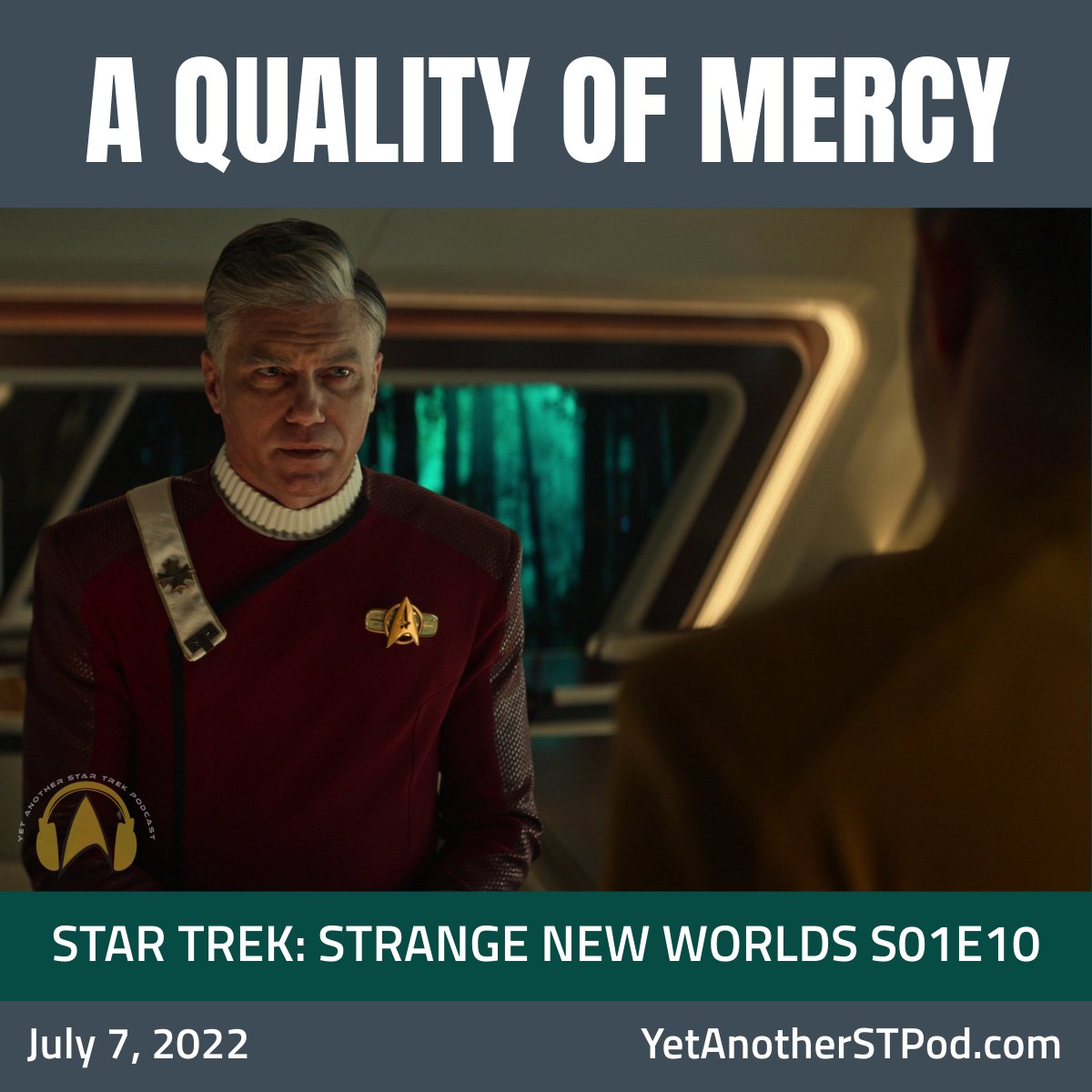 YetAnotherSTPod's tweet image. #OnThisDay, July 7, 2022...

Pike is forced to face his future self, as #StrangeNewWorlds does a new take on a classic #StarTrek episode...

Check out our review of the season one finale "A Quality of Mercy": bit.ly/yastp-snw-s01e…