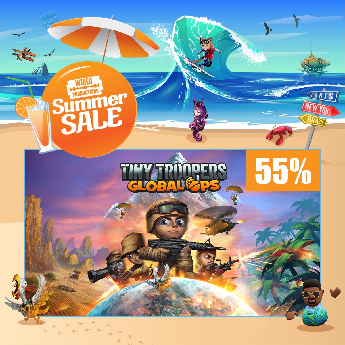 Troopers!

Our scouts are reporting a 55% discount on the Wired Steam Summer Sale 🌎

GO, GO, GO!

Enlist with the #TinyTroopers: Global Ops Today 🪂

➡️ wired.gg/SummerSale24

#IndieGames ❤️