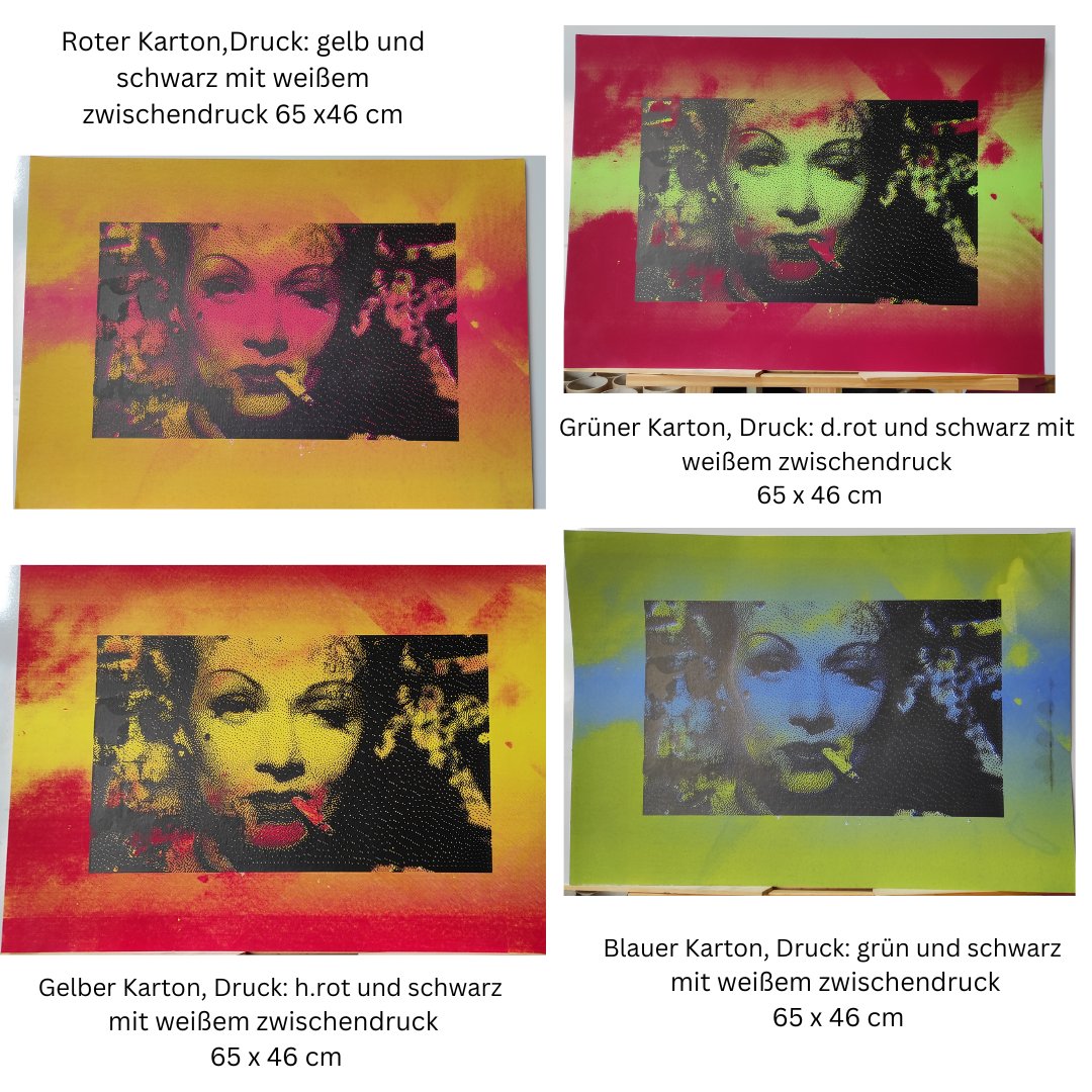 Pop Art ist erfrischend anders. 
Ich verschenke 4 x aus der Miniserie „Marlene Dietrich“ je einen Bildersatz bestehend aus 4 verschiedenen Farbversionen. Wer einen Bildersatz haben möchte, schickt mir einfach eine kurze Nachricht mit #Marlene. #Marlene #PopArt #KunstVerschenken