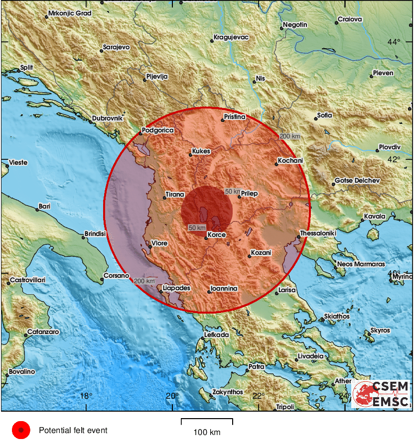 #Earthquake (#земјотрес) possibly felt 19 sec ago in #RepublicofNorthMacedonia. Felt it? Tell us via:
📱emsc-csem.org/lastquake/how_…
🌐m.emsc.eu
🖥emsc-csem.org
⚠ Automatic crowdsourced detection, not seismically verified yet. More info soon!