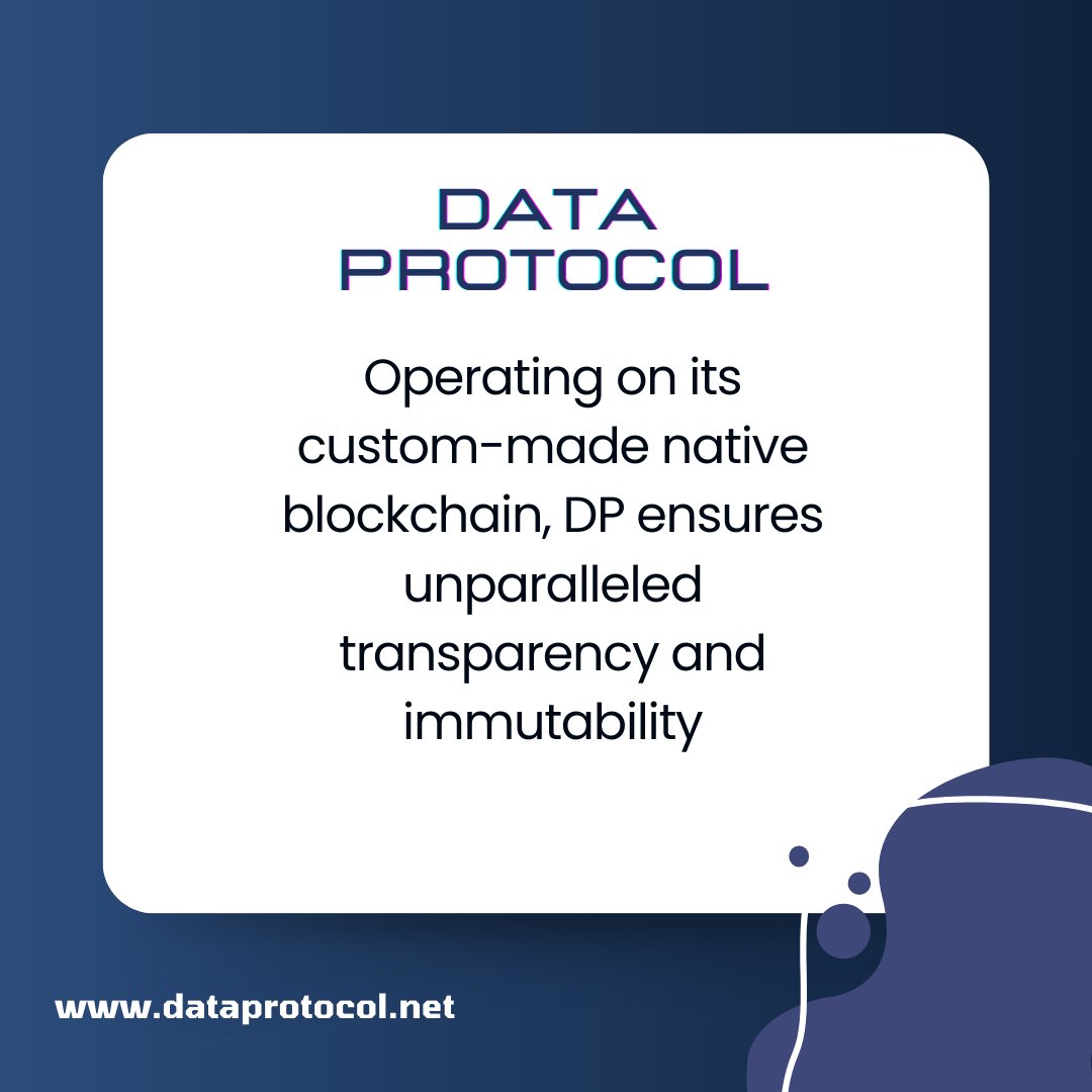 DataProtocoldp's tweet photo. Blockchain Technology 
Foundation of Data Protocol’s Security

Data Protocol
Pre- Sale  In now live 🚀

🌐 https://t.co/46jJgYA9Ot

#dataprotcol #DataProtocoltoken #dptoken #Blockchain #presale #nft #web3 https://t.co/FTKew34Kdp