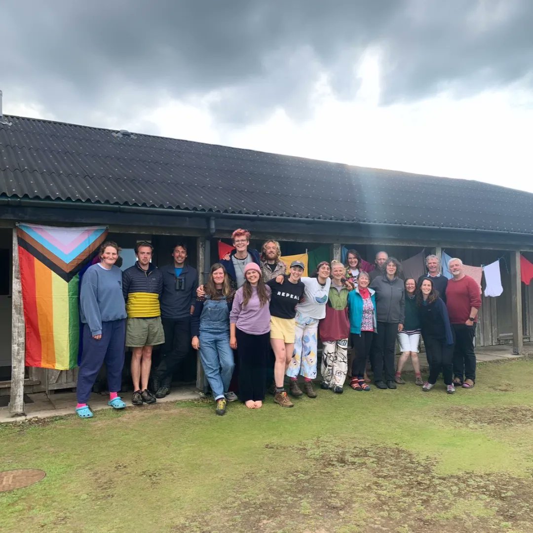 Last night, Skomer gathered for the island's first Skomer Pride!

It was a wonderful celebration of the LGBTQ+ community.

The island is proud to be a safe place for staff, volunteers and visitors - we champion your right to be your true self.

#pride #skomerpride