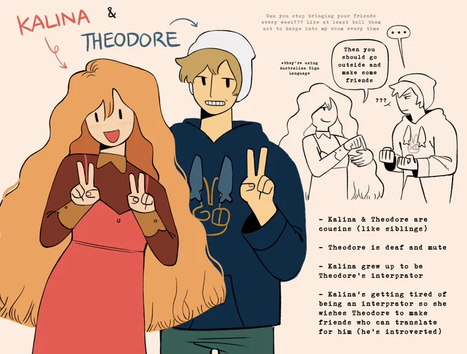 [oc] #SillyStrike Side Characters: Kalina &amp; Theodore!! 