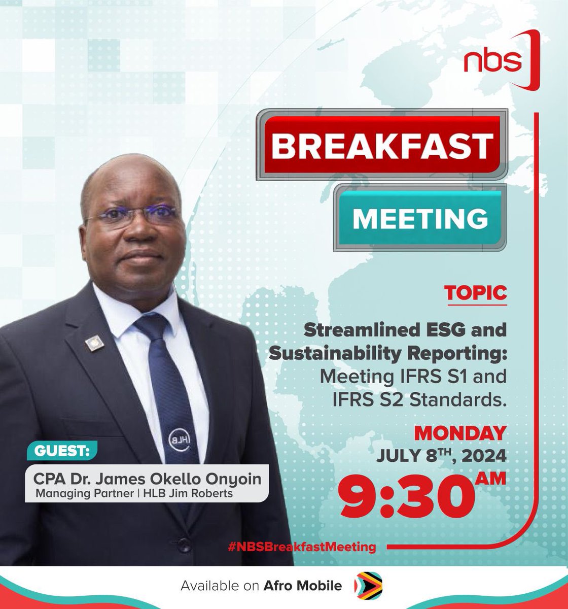 Join us on <a href="/nbstv/">NBS Television</a> ,tomorrow to discuss the upcoming ESG webinar and the latest practice standards impacting your business.

Sign up for the free event happening this Wednesday, July 10th, 2024, 
using this link us06web.zoom.us/webinar/regist

 <a href="/HLBI/">HLB International</a>
<a href="/HlbJimRoberts/">HLB Jim Roberts</a>