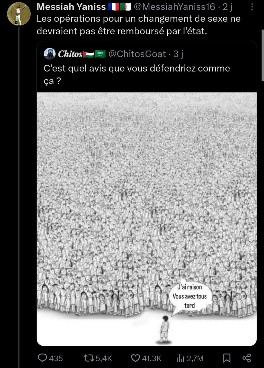 regelegorila's tweet photo. 41k likes de transphobes. Vous vous battez contre ces personnes alors qu'elle ne coûtent absolument rien en dépenses de sécurité sociale contrairement à d'autres maladies ou problèmes bien plus évitables. Et vous faites chier les trans au lieu de l'État qui vous rembourse de moins en moins sur tout. C'est toujours un plaisir de voir des minorités se taper entre elles surtout quand la France bascule dans le fascisme.