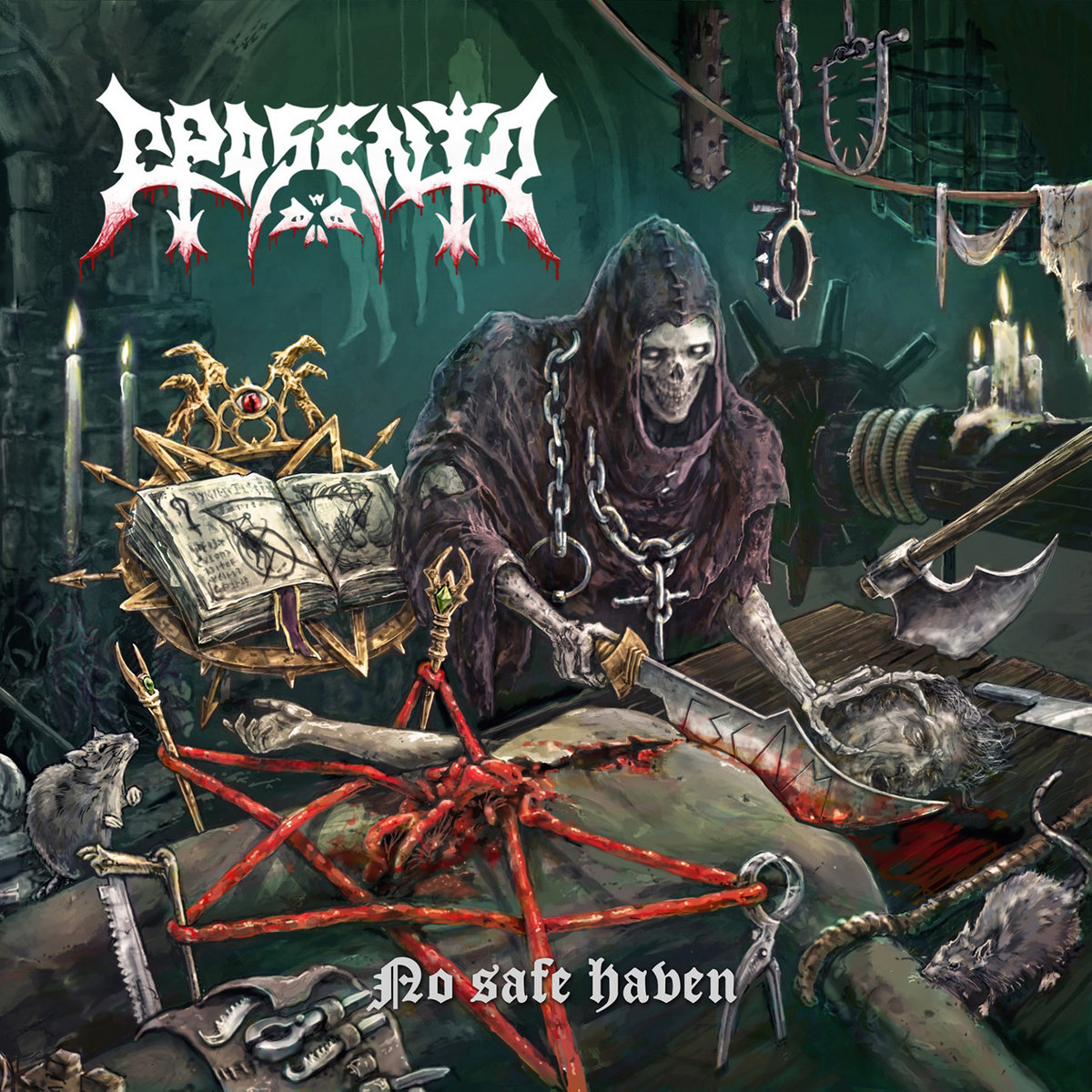 jakubasphyx's tweet photo. Okultní, mokvající, surový death metal ze starých kobek, který vás roztrhá na kusy! Hroby prokletých se otvírají! Recenze/review - APOSENTO - No Safe Haven (2024): https://t.co/Q0L0M8yJO3 #deathmetal #aposento #review .@XtreemMusic666 .@deadlystormzine .@newmetalalbums1 https://t.co/IxoJvan0x7