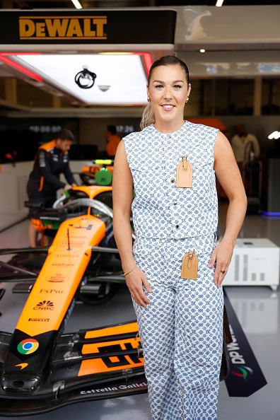 f1_naija's tweet photo. 📸: England and PSG Goal Keeper, Mary Earps spotted in the Paddock before the British Grand Prix at Silverstone Circuit. 

#F1 #BritishGP https://t.co/qJ5EXSkhOl
