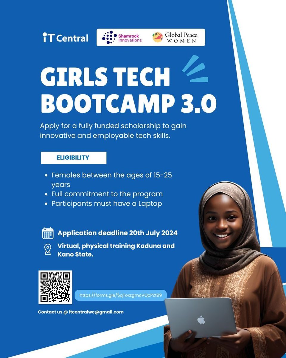 Applications are now open for the Girls Tech Bootcamp 3.0 Join us now and gain innovative and employable tech skills. Apply now and be part of this incredible journey!
Registration link: buff.ly/3zxX5ZY
🗓️ Registration closes on July 20th, 2024.
