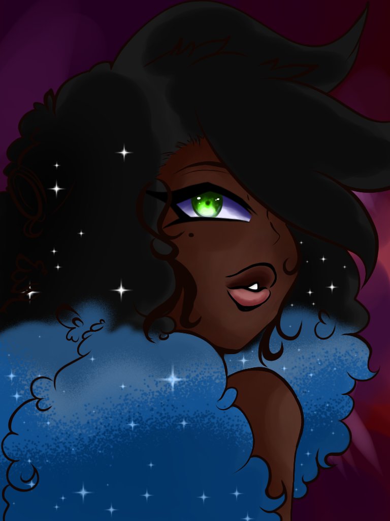 Haven't post since but here's my slime oc of mine as human