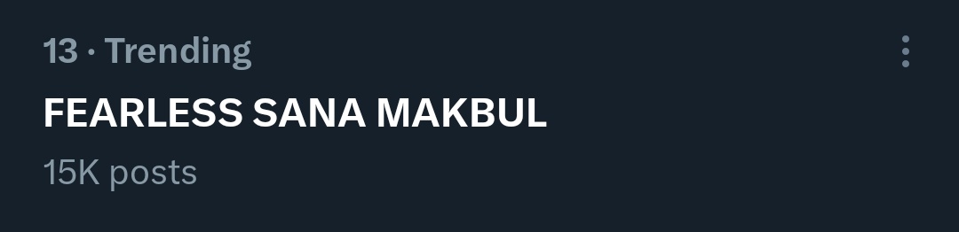 Exclusive

"FEARLESS SANA MAKBUL" is Trending in India with more than 15K tweets..

RT if you are participating...