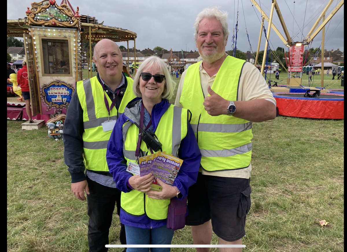 Local Conservatives helping out, volunteering. Party In The Park, Wellingborough 2024