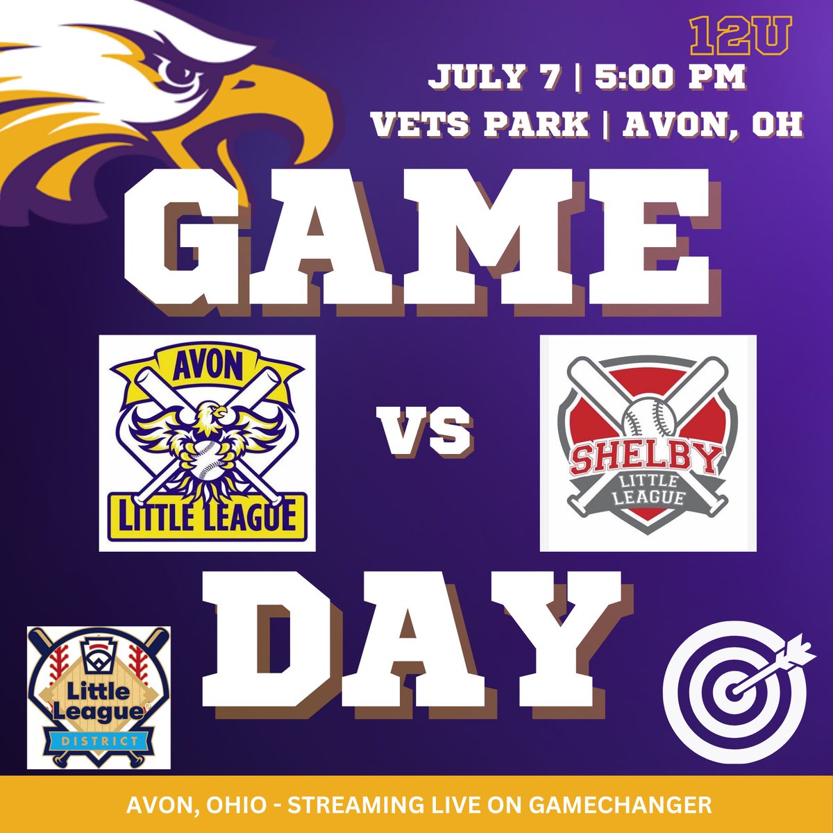 mcqcompetitors's tweet photo. District title defense starts tonight. @AvonOhioLL 12u hosts Shelby. Game will be live streamed on GameChanger 

https://t.co/pN5kZeCvd6

#preparedtodefend @LittleLeague https://t.co/oB2Q6nPBzk
