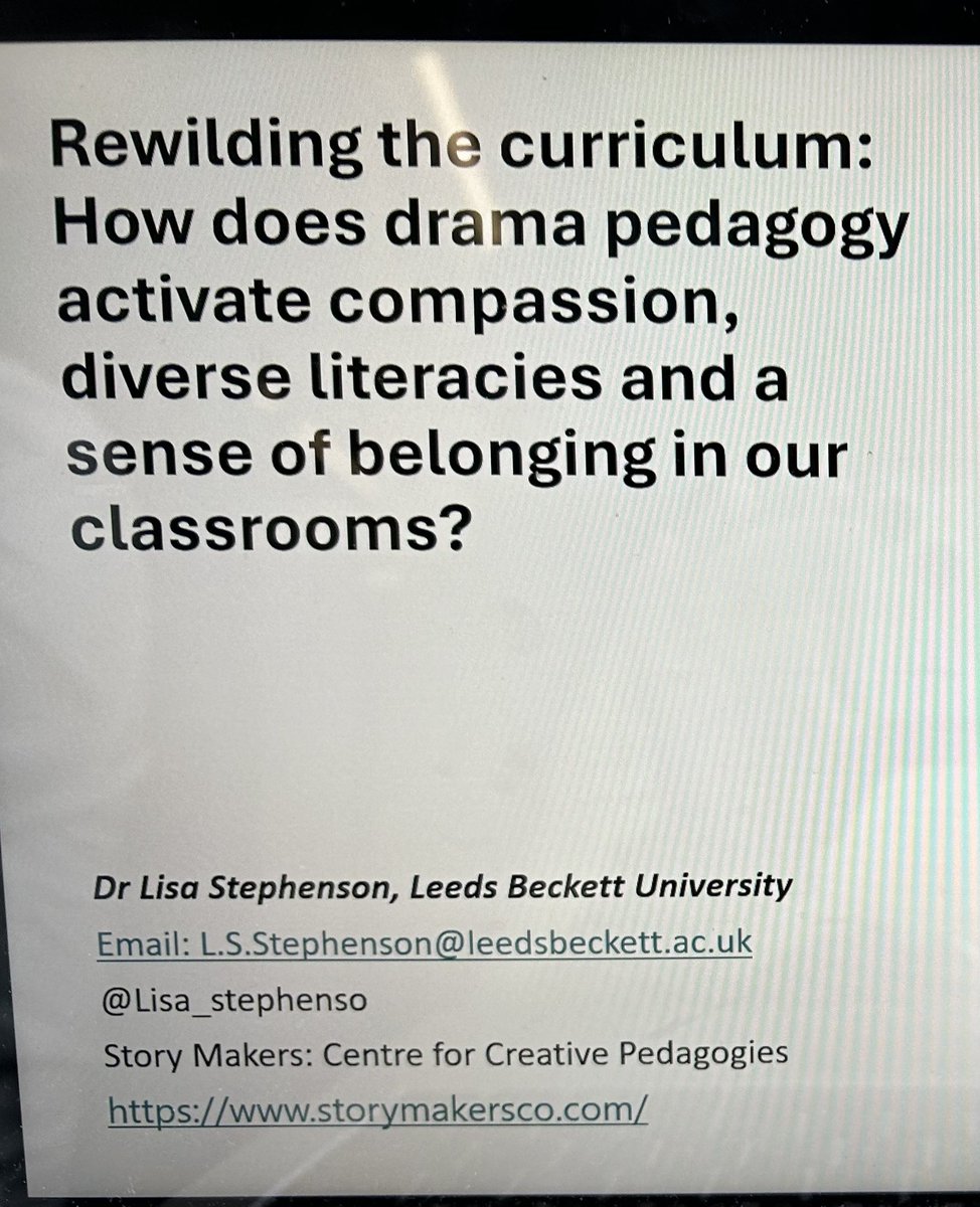 How is collective creativity activated through immersive story? What’s the impact on pupil literacies? 
Loved co-presenting a participatory workshop <a href="/The_UKLA/">UKLA</a> with @CholTheatre sharing our longitudinal research  <a href="/StorymakersCo/">Story Makers Company</a> @educationLBU #UKLABrighton2024 #multimodality