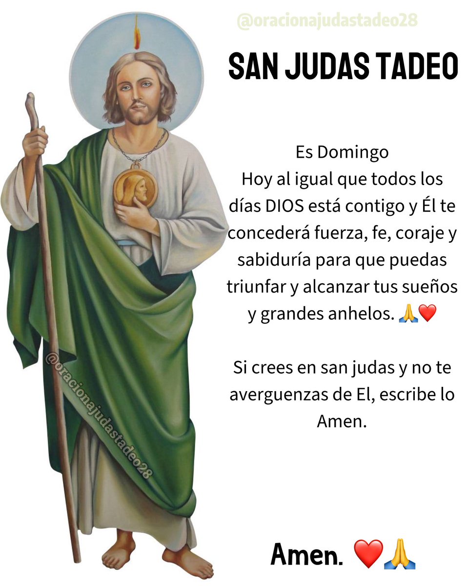 Oración De Hoy Domingo A San Judas Tadeo 🌟
