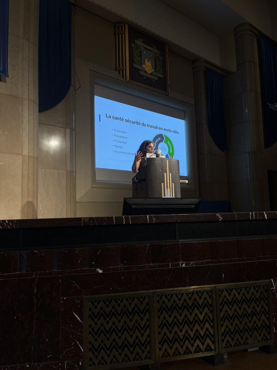 Dre Melanie Lefrançois de l’<a href="/esg_uqam/">ESG UQAM</a> introduit cette 4e et dernière journée de l’#ÉÉS2024 avec sa #conference sur le #sommeil, la #santementale et la #santé #sécurité du #travail.