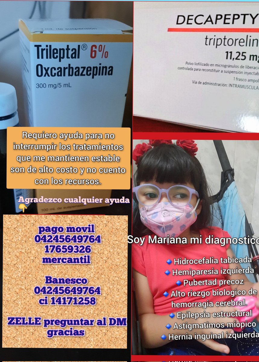 🚨Urgente🚨 no tengo anticonvulsivo es diario por favor cuando no lo tomo m da migrañas y no duermo 😔 y la amp DECAPEPTYL m la deben colocar mañana 🙏 cada aporte suma.