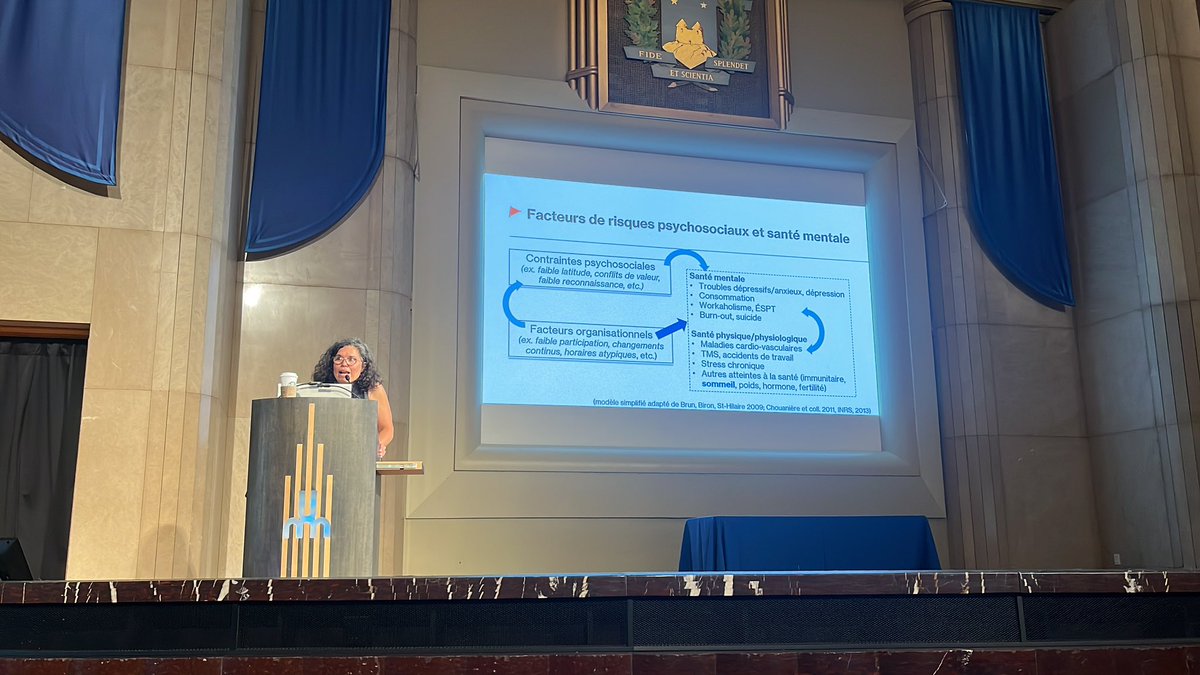 Day 4 of the Montreal Sleep Summer School! This morning Dr Melanie Lefrançois tells us about how sleep impacts workplace security and mental health. We need more awareness on this. #sleep #esg #uqam <a href="/ReseauSommeilQC/">ReseauSommeilQc</a> reseausommeil.ca