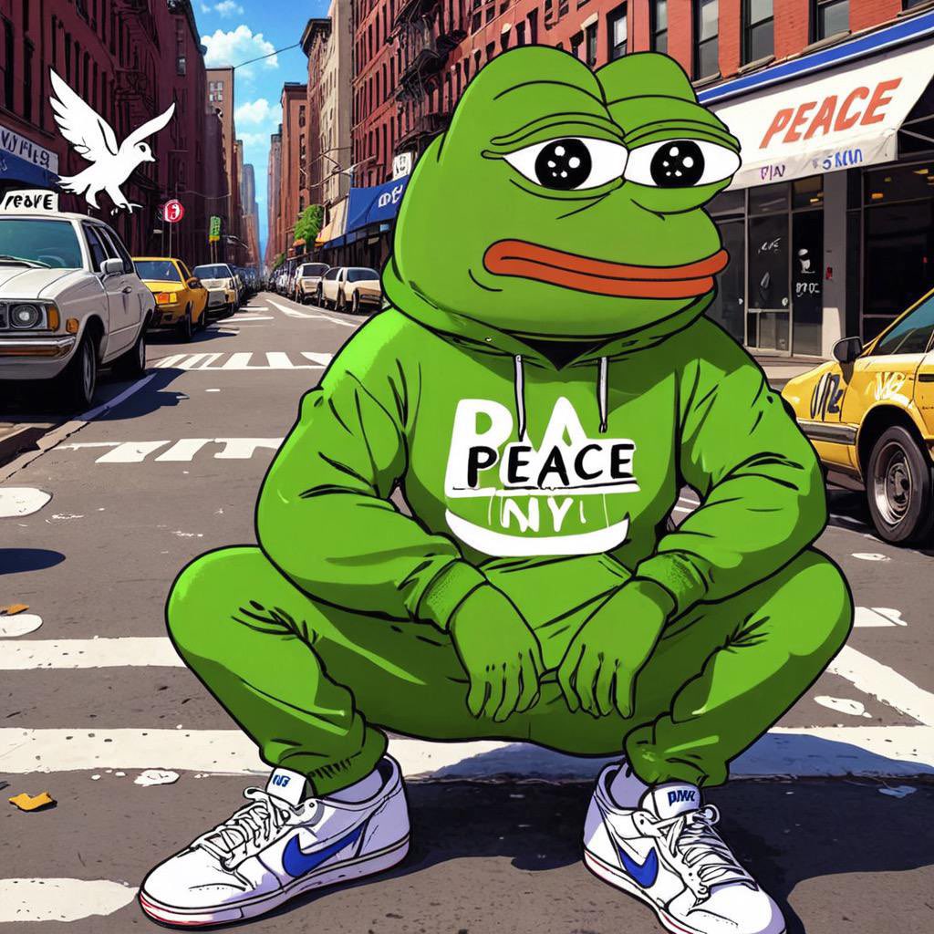 peacefrogERC's tweet photo. Protecting the #peace ☮️🐸

#FlightOfThePeacefrog #SavePepe #SaveTheFrogs $FROG https://t.co/moTi2wWFMS