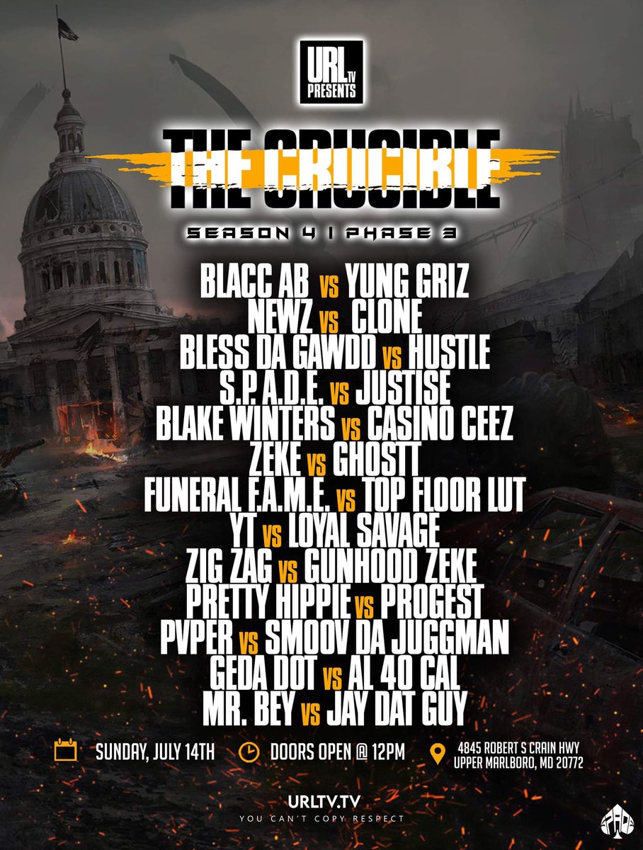 SPADE803's tweet photo. Ready is an understatement.
1 week left.
#URLCrucible
#URLTV
#HiDM https://t.co/kEY7CDw9MK