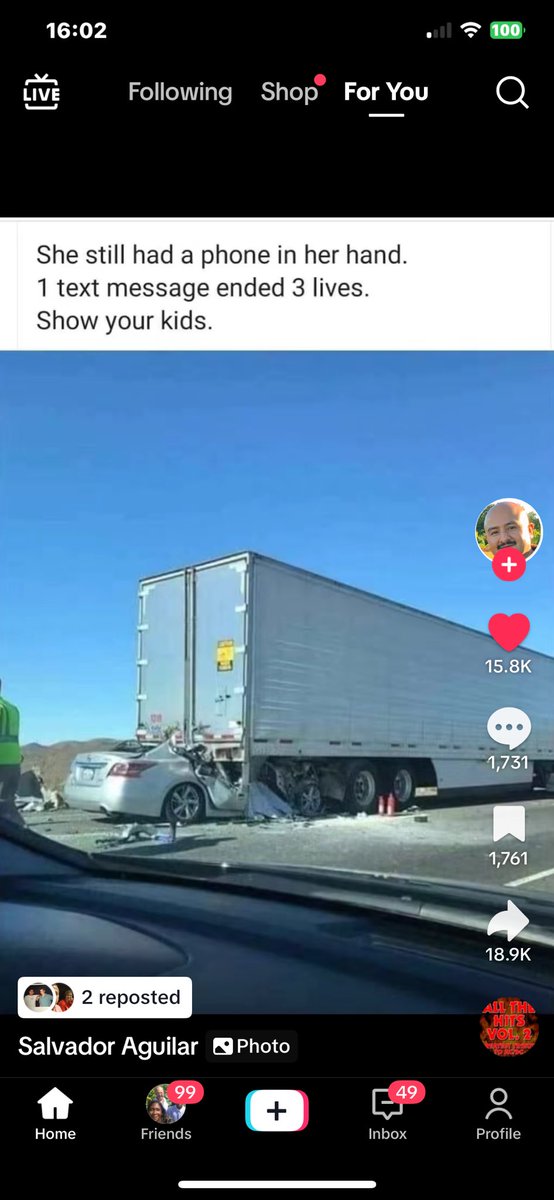 CD3Gator's tweet image. As a parent of 2 teenage kids who can drive this absolutely scares the life out of me‼️ 
📵  🛣️  🚘 ☠️ 
#TextingAndDriving