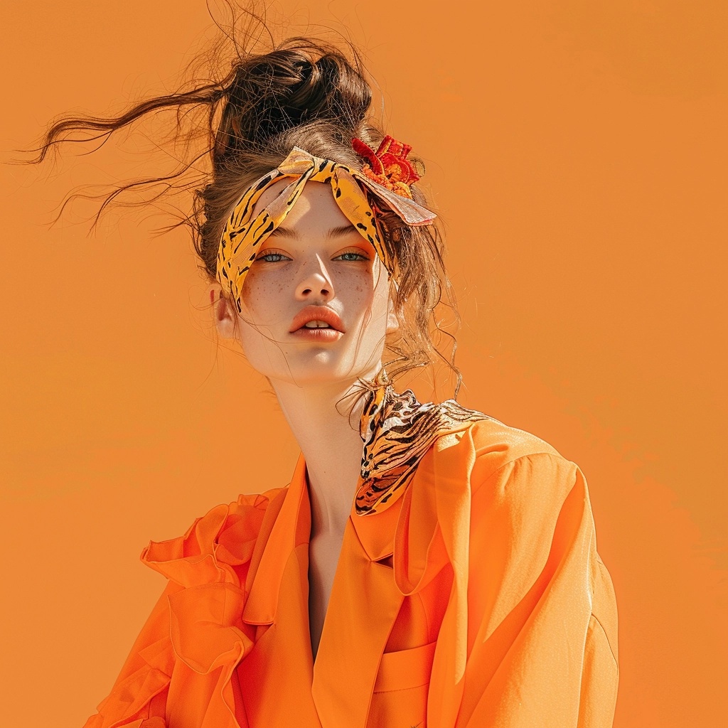 nojimahiko's tweet image. 🌈Translates to “Citrus Dreams: Enjoying Fashion in Fiery Tones #OrangeAesthetic #BoldAndBright.