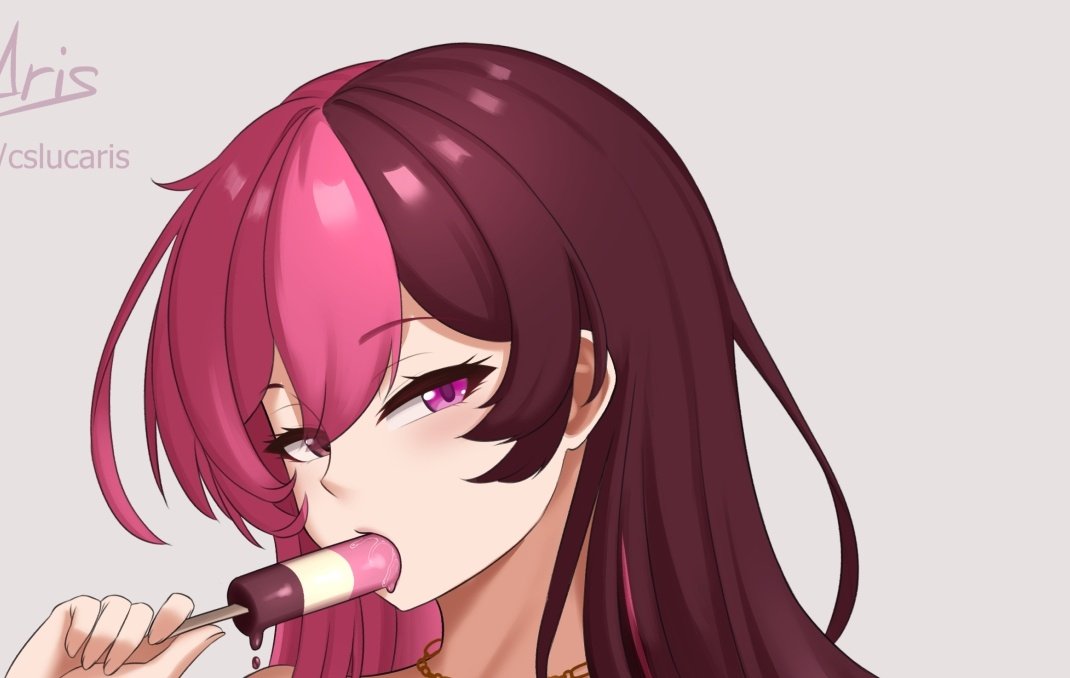 He's just enjoying a sweet treat... Don't mind him