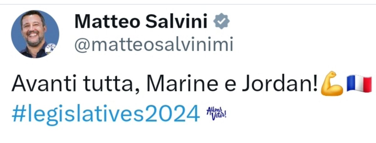 Liberté, egalité, grazie Matté
#elezioniFrancia #Salvini