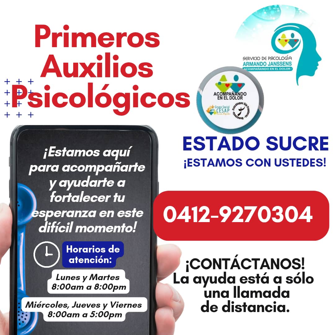 #ApoyoPsicologico solidario para nuestros hermanos de #Cumanacoa en Sucre, el alianza con <a href="/CESAP_AC/">Grupo Social CESAP</a> <a href="/psfvenezuela/">Psic. Sin Fronteras Venezuela</a> <a href="/pahnal/">PAHNAL</a> <a href="/AcompDolor/">Acompañando el Dolor</a>