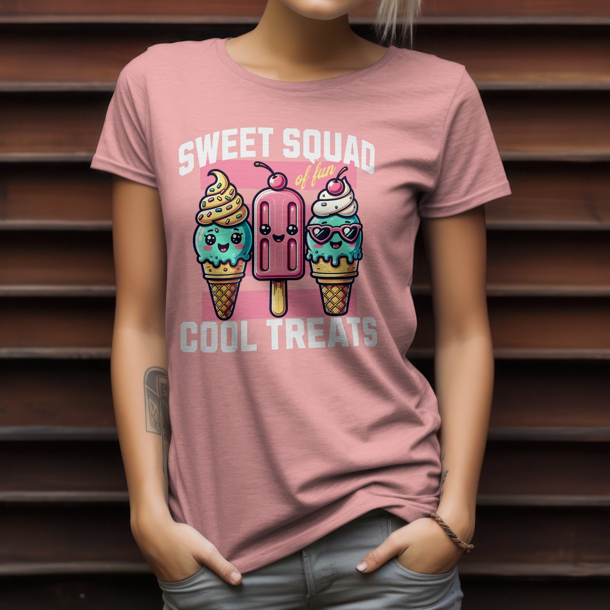 LevelUpGV's tweet photo. Check out our "Sweet Squad of Fun" T-shirt! 🍦🍭 Cool treats for cool people. Get yours now! #SweetSquad #CoolTreats #TshirtDesign #fashionblogger⬇️⬇️⬇️➡️https://t.co/VJehtaxy7r https://t.co/zux23trBas