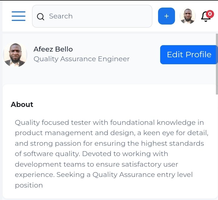 As a Software Quality Assurance Engineer, I use the <a href="/loubby_ai/">Loubby AI</a> platform to position myself for recruiters in need of my skills. 

<a href="/loubby_ai/">Loubby AI</a> connect talents to recruiters globally.

You can find my profile here
app.loubby.ai/people/profile…