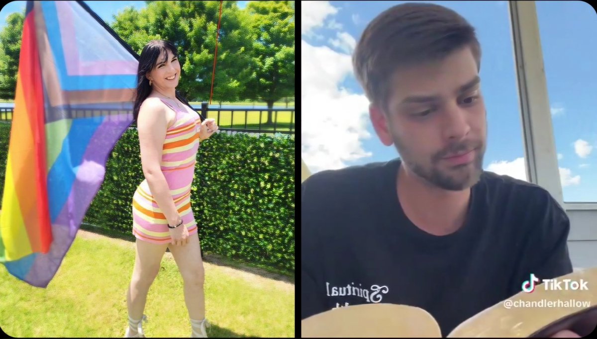 GateroXD's tweet photo. Cris abandonó a su hijo y esposa para volverse "mujer", en cambio Chandler todos los días lee artículos de la biblia en su cuenta de Tik Tok. El bien siempre prevalecerá sobre el mal. AMEN 🙏 https://t.co/erlyDi9wlC