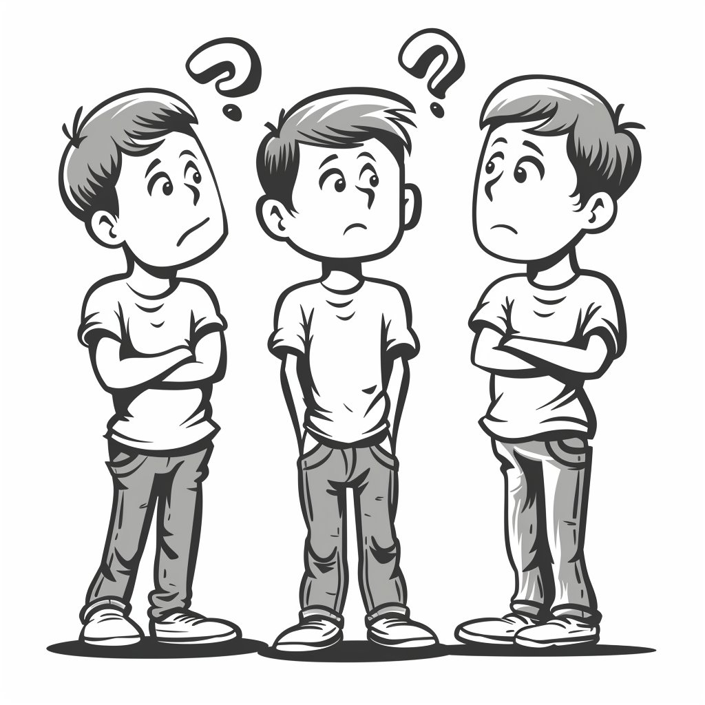 GraphicBull's tweet image. When you&apos;re the only one who didn&apos;t get the memo. 😶 #OutOfTheLoop #StickFigureLife #Awkward