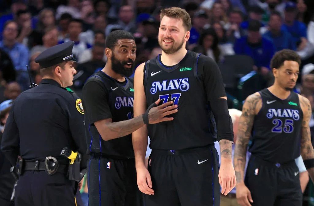 NationMffl's tweet photo. Dallas Mavericks current rotation for next season:

PG: Luka Doncic
SG: Kyrie Irving 
SF: Klay Thompson
PF: PJ Washington 
C: Dereck Lively II 

PG: Dante Exum / Jaden Hardy
SG: Quentin Grimes
SF: Naji Marshall
PF: Maxi Kleber / Olivier Maxence-Prosper
C: Daniel Gafford 

WOW 👀 https://t.co/YjLAyWQJHF