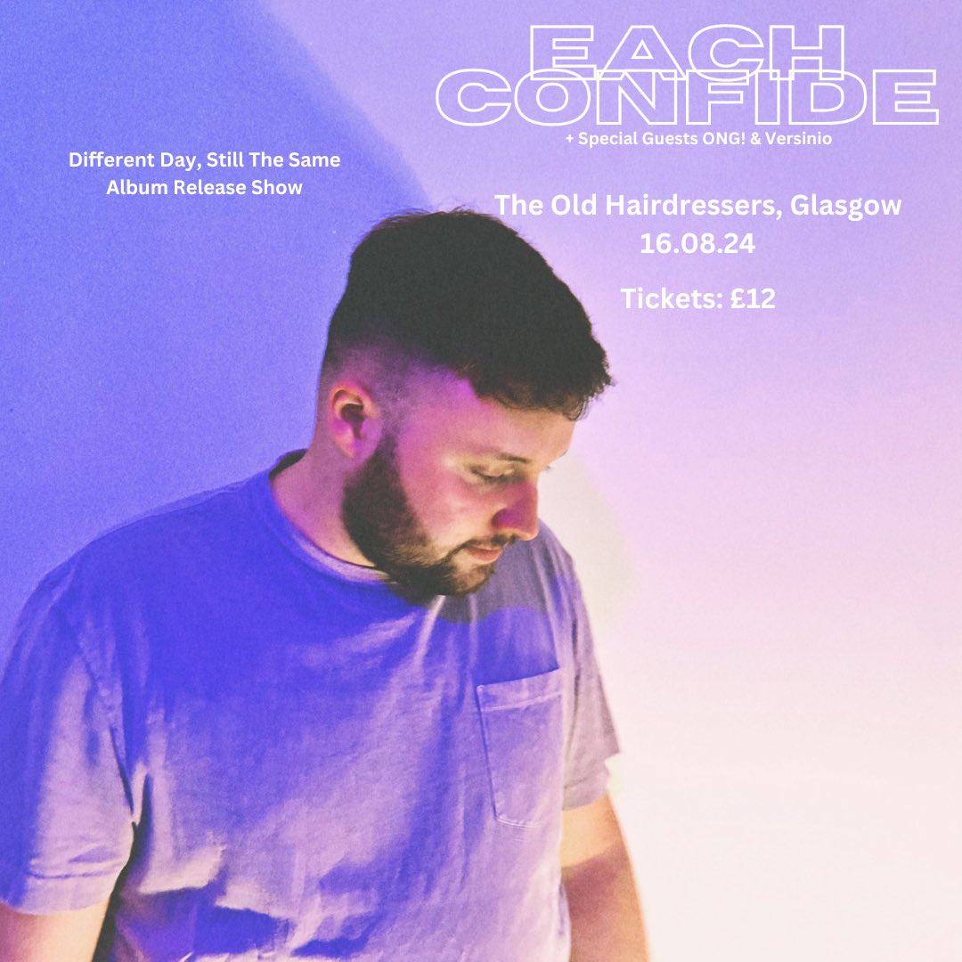 Hope you had a great weekend! 🎉 Our new EP ‘Different Day, Still The Same’ is available to stream now! Don’t miss our album launch show at The Old Hairdressers in Glasgow on August 16th! 🎶🎸 Grab your tickets now! Link in tweet 👇🏼 ! #AlbumLaunch #GlasgowMusic #LiveShow