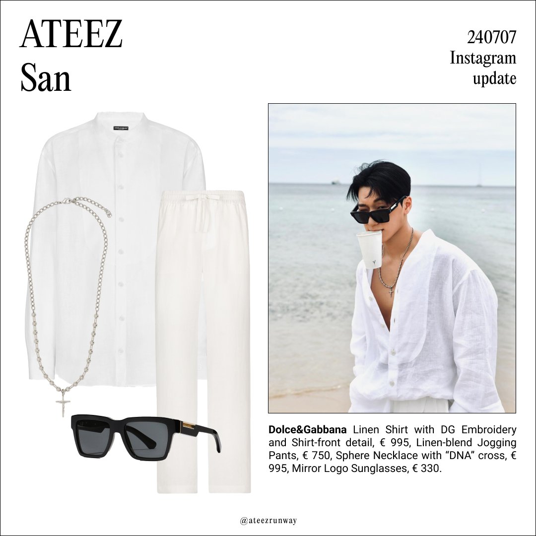ateezrunway's tweet photo. 240707 @ATEEZofficial San (@.choi3an) Instagram update

#SAN wears @dolcegabbana.

#ATEEZ #에이티즈 #CHOISAN #SAN #산 #SanFashion #SanStyle #SanCloset #SanOutfit #ATEEZFashion #ATEEZStyle #dolcegabbana https://t.co/mQSTNi9OLH
