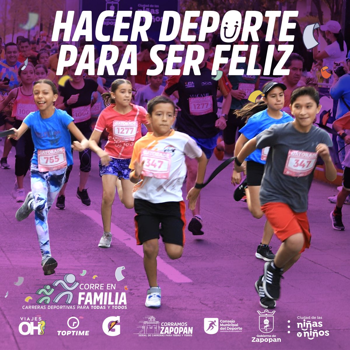 El ejercicio y la actividad física además de ser buenos para la salud, también nos ayuda a ser más felices, sobre todo si lo hacemos en familia.

Participa en la carrera #CorreEnFamilia junto con tus peques.