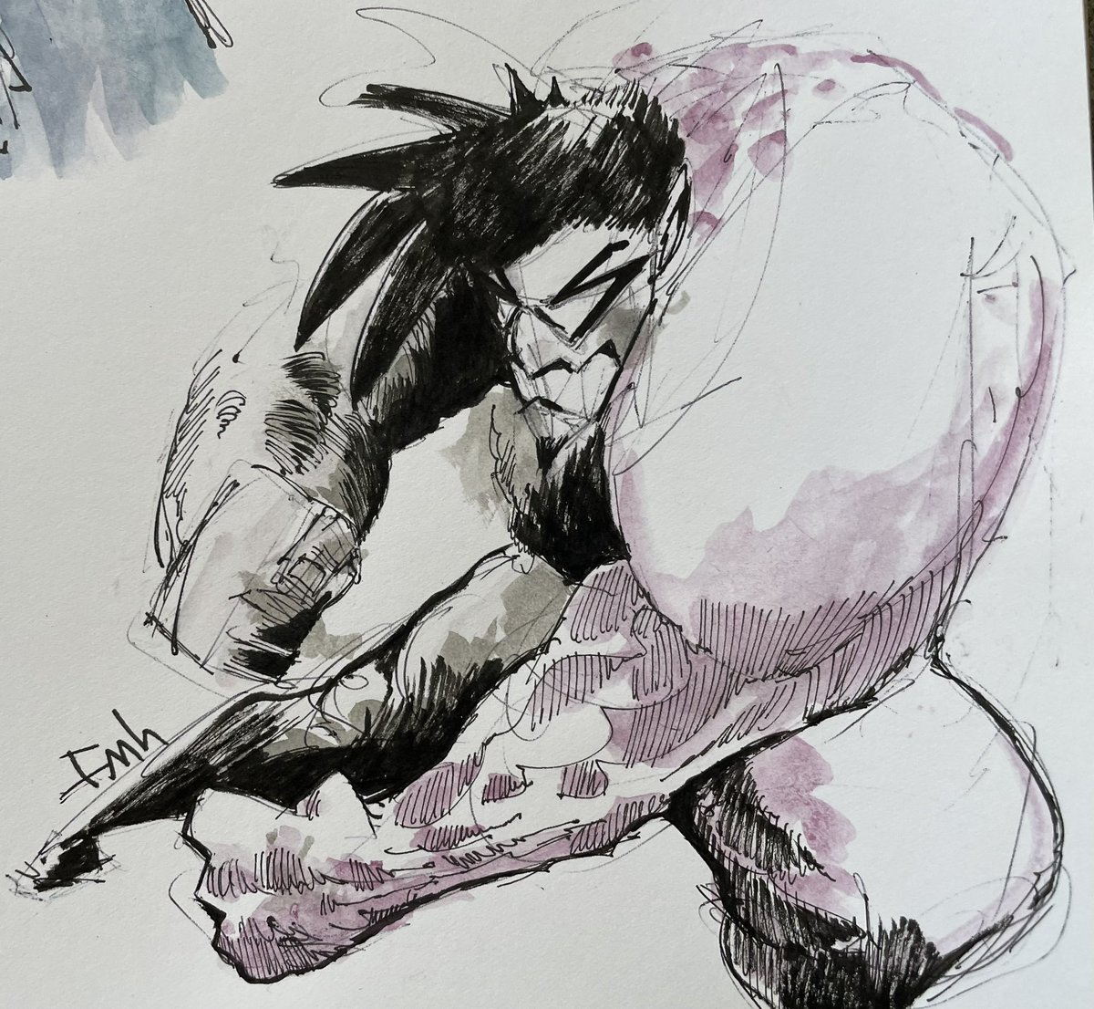 fmhansen's tweet photo. Messing around with a bit of water color over my ink sketches. #watercolor #ink #sketch #sundaysketch #fmhansen https://t.co/zC3BzgbZUy