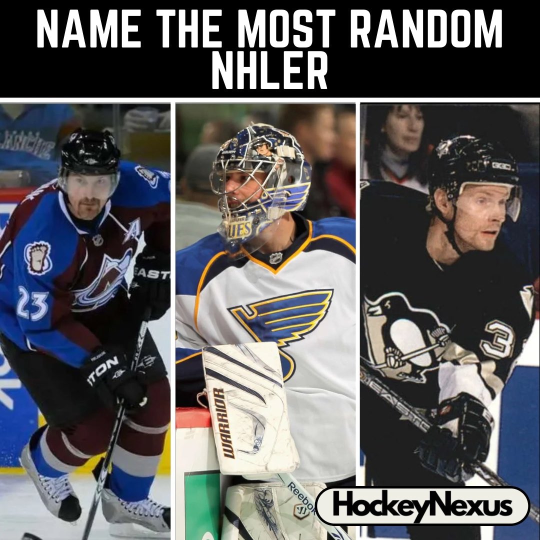 Let’s play one of our favourite games at HockeyNexus, let’s hear everyone’s most random, obscure NHL player from any era! Bonus points if you can guess who the three are in the photo! 🚨