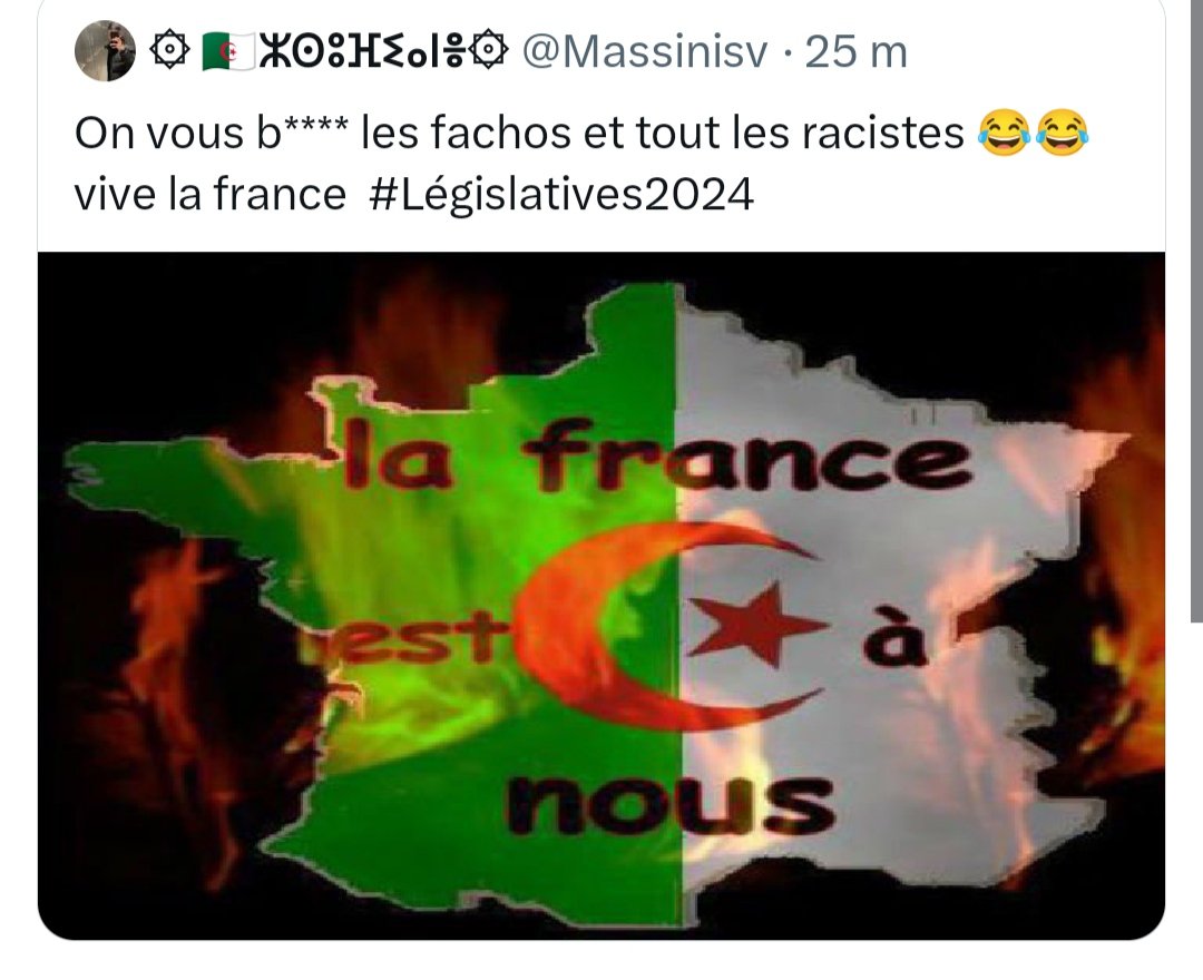 KarimTlemcen_'s tweet photo. Pourquoi ?? Pourquoi vous foutez l'Algérie dans ces histoires... Bande de décérébrés 

Si vous êtes aussi fier d'être dz, venez vivre en Algérie et investir ici ...

Bande d'hypocrites, vous êtes bien contents de vivre en France ... Vous revendiquez l'Algérie que dans le virtuel https://t.co/a7ZcJPyoUG