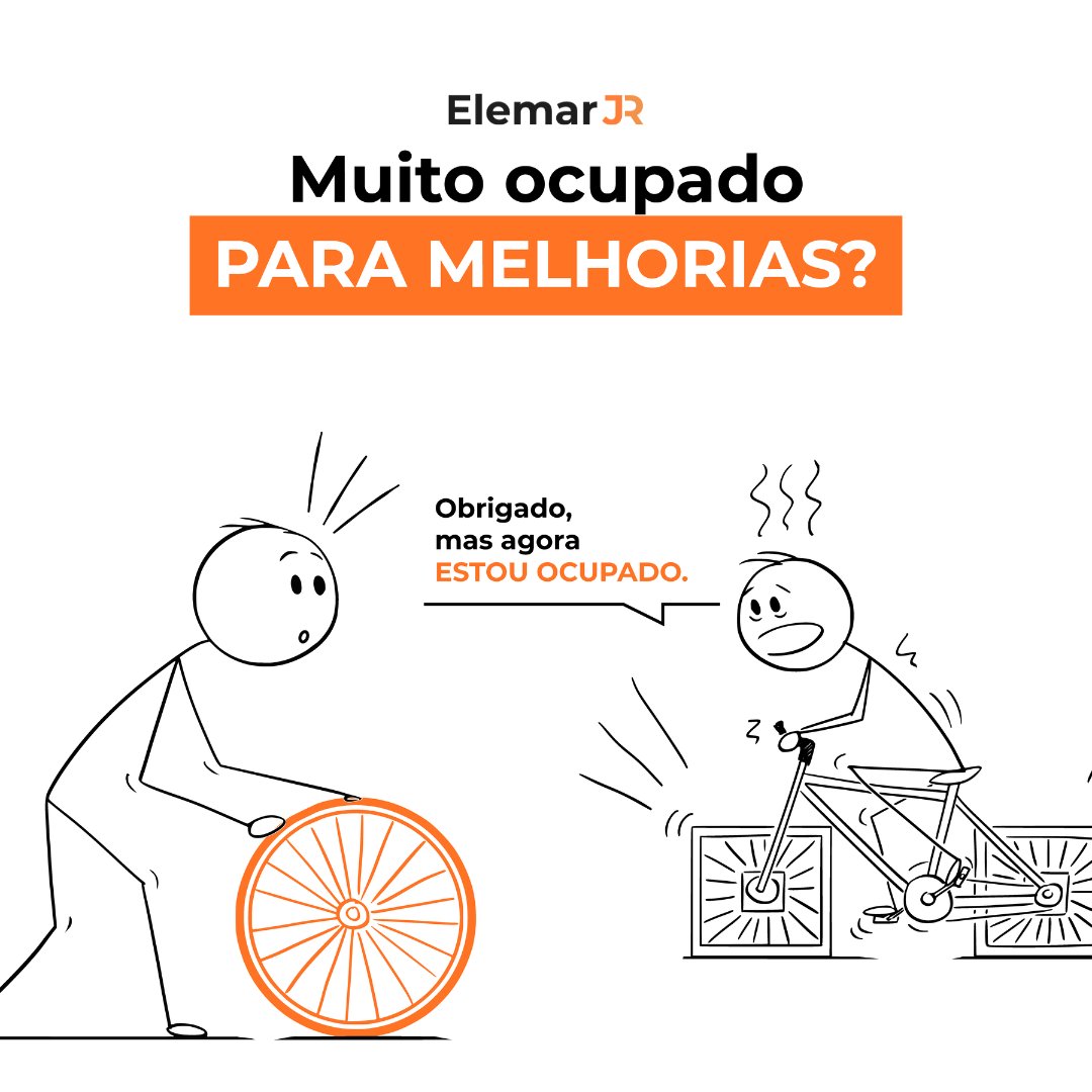 elemarjr's tweet photo. Muitas vezes, estamos tão focados nas tarefas diárias, demoradas e difíceis que ignoramos oportunidades valiosas de evolução para que essas mesmas tarefas não sejam tão demoradas e nem tão difíceis. https://t.co/DTXogPxJBT