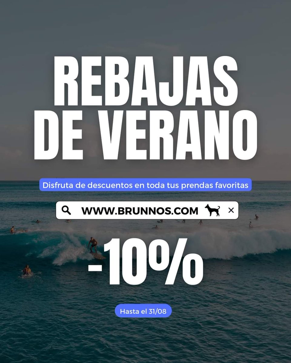 brunnosmoda's tweet photo. 🔥🔥 ¡Por fin Julio, por fin REBAJAS! 🔥🔥 Tenéis un 10% en todos los artículos en la web, ¡corre, que el perrito se escapa! 🐕 ➡️ https://t.co/pjzaSgbFTA ⬅️ https://t.co/lbcMU99VZm