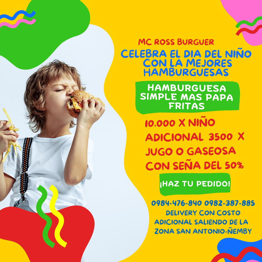 feRaAnFe's tweet photo. Celebra el día del niño con las más ricas 🍔 y papas fritas... https://t.co/ET1MyKo7mQ