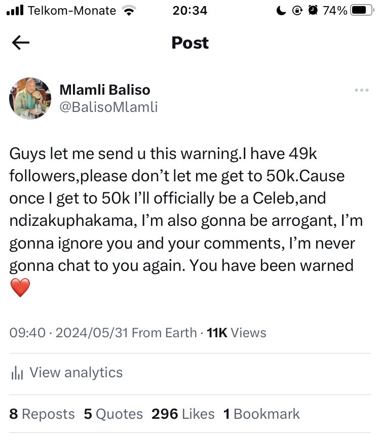 Mlamli Baliso tweet media