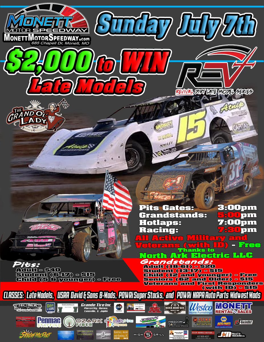 Monett Motor Speedway (@monettspeedway) on Twitter photo 
