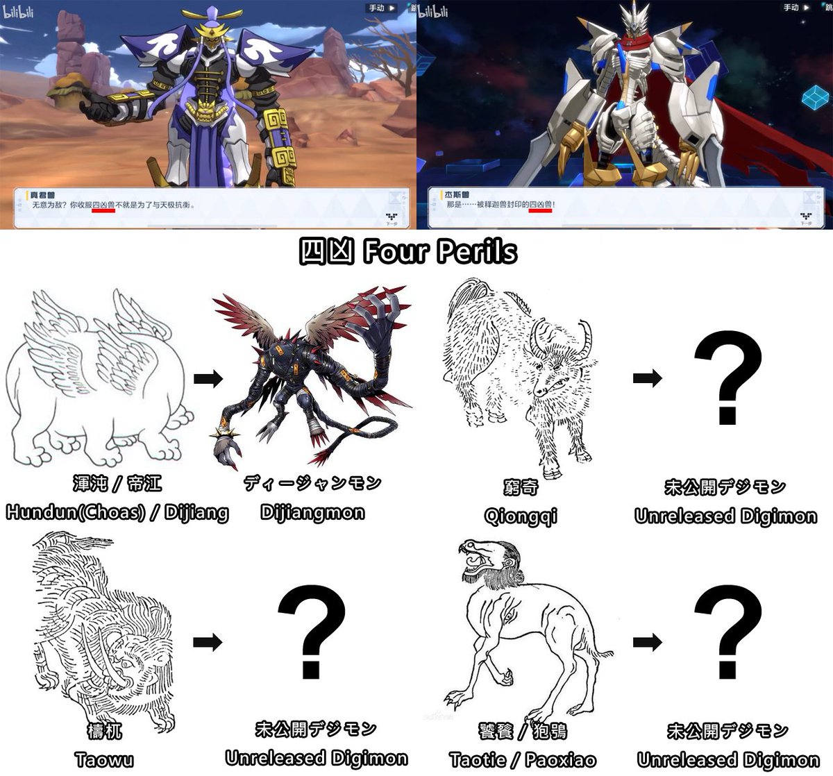 また #デジモン新世紀 のプロットによると、ディージャンモンが「四凶