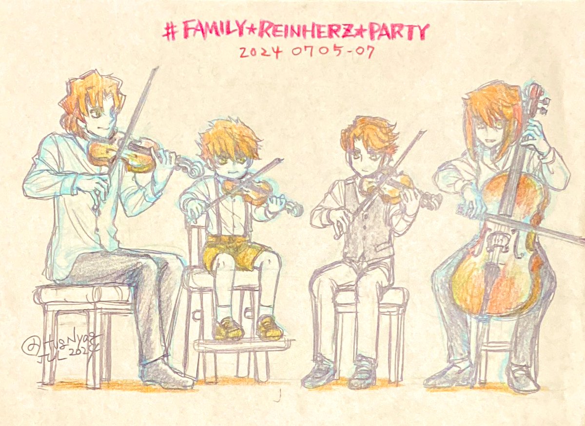 HugNyag's tweet image. #FamilyReinherzParty
【年齢操作】

素敵なタグ企画開催ありがとうございます！
クラウスさんの姉兄の人となりがわかった時に描きたかったネタ…
このタグ参加で叶えました

4人揃った姿嬉しかったよ〜〜〜！！