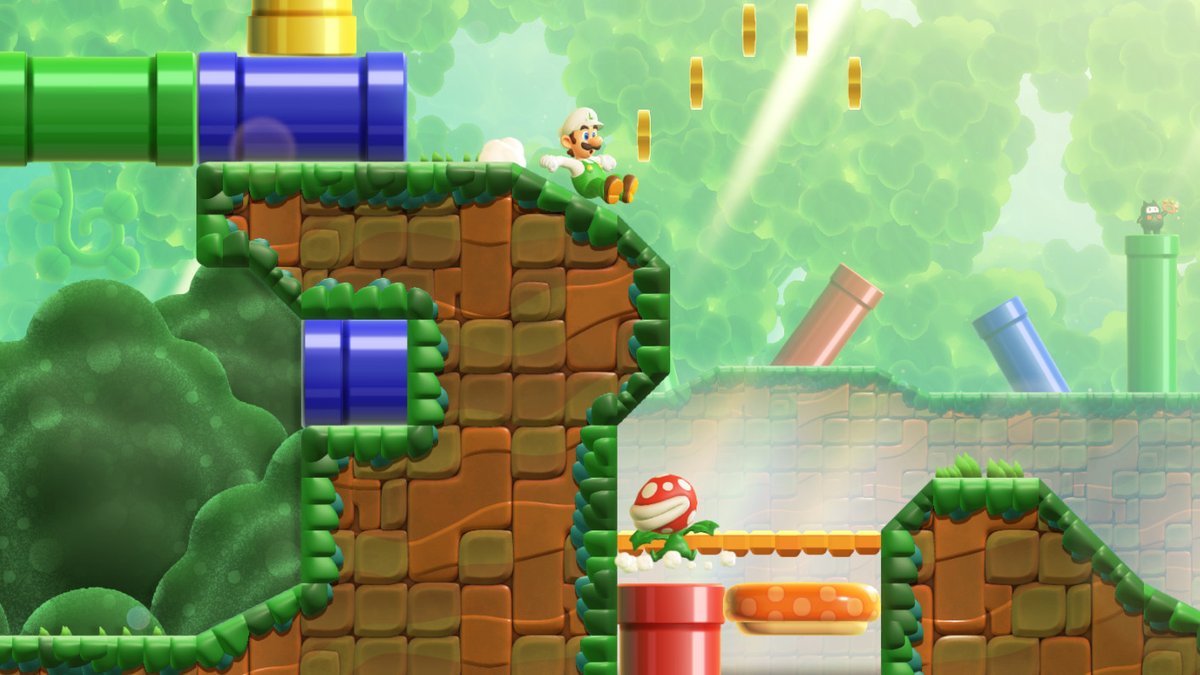 The_Rimea's tweet photo. I was recently involved in the creation of a custom Super Mario Bros. Wonder level pack!
It features 9 forest-themed levels that were made for the "Forest Jam" level design contest held in the Wonderland Discord server.
I didn't make the levels, but I did help compile the mod. https://t.co/OeCRTuqlcv