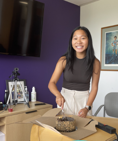 AI_SimCentre's tweet photo. @AI_SimCentre party for Trisha Tee congratulating her  for MSc research studies helping make the Neurosurgical Simulation and Artificial Intelligence Learning Centre a innovative engine to assess the role of AI in surgical education. Best wishes for your future medical career https://t.co/rsQE6z8zyF